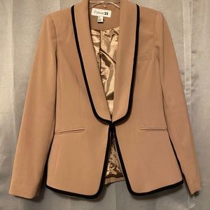 Nude w/ black trim blazer